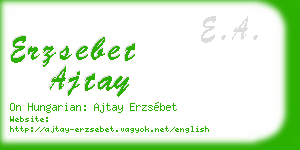 erzsebet ajtay business card