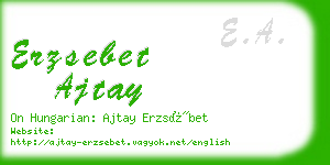 erzsebet ajtay business card